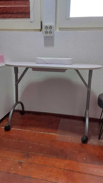Masă pliabilă de manichiură, cu sertar VidaXL