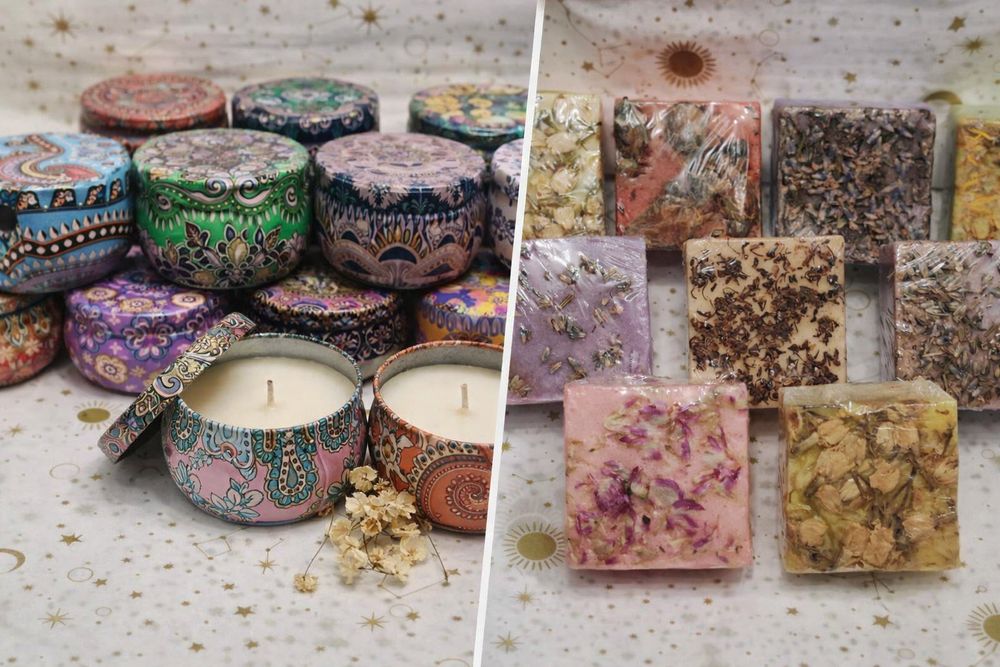 Ръчно изработени ароматни свещи и натурални сапуни