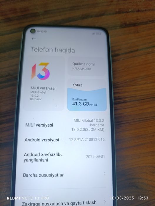 Redmi 9C 64 xotira