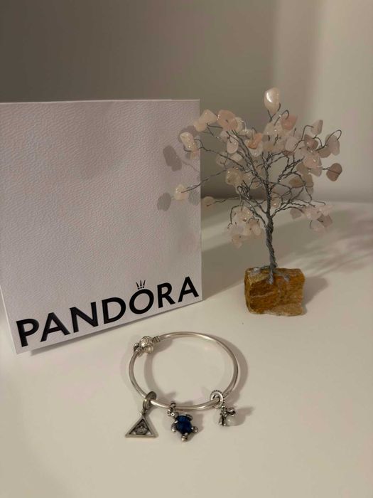 Гривна Pandora x Harry Poter твърда гривна "Златен снич", размер 17–19 см