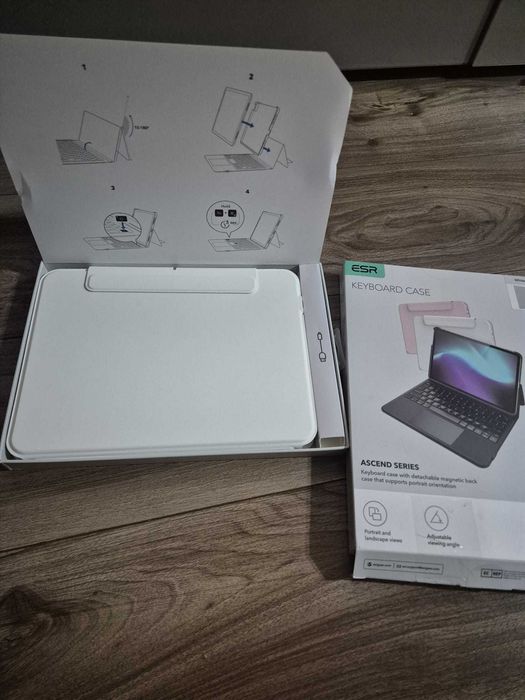 Husa Tastatura ESR iPad Pro 11 (2024) M4, Rebound 360, Alb, Resigilat
