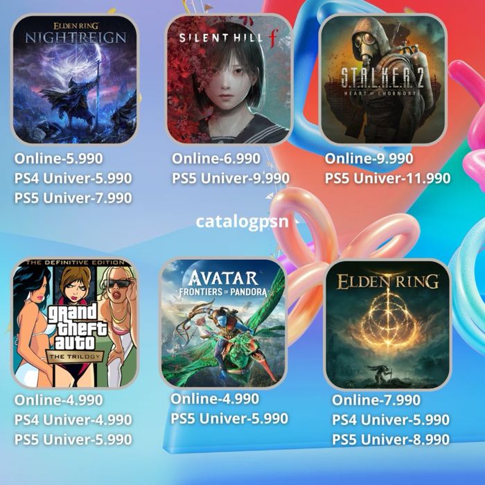 PS4 / PS5 үшін цифрлық ойындар.