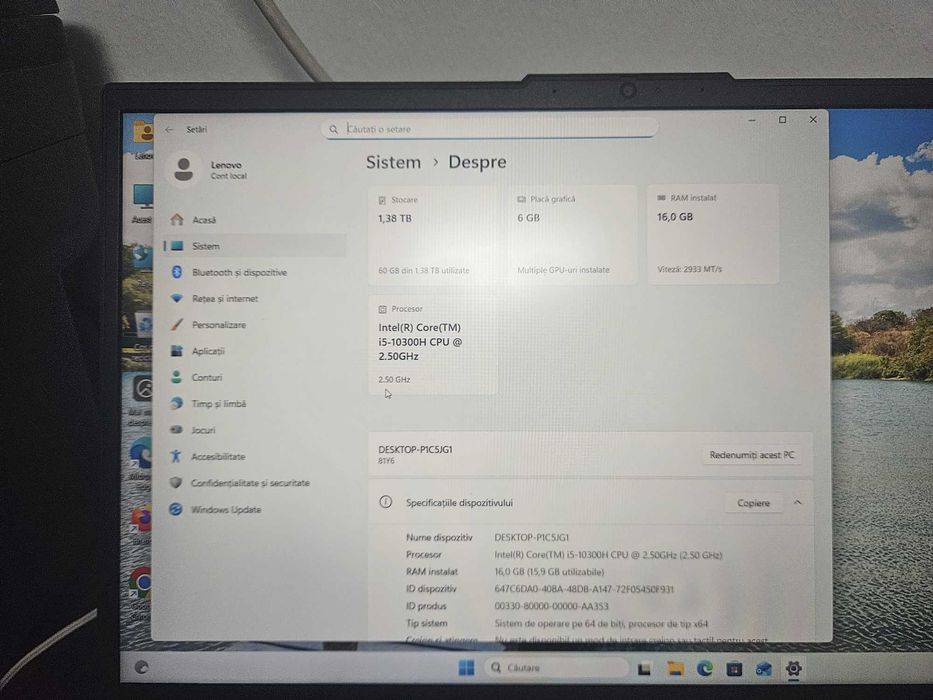 Laptop Lenovo Legion 5 gaming