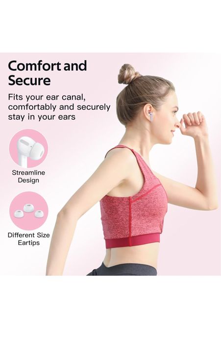 Casti Wireless X08 True Wireless EarBuds, Rose Gold