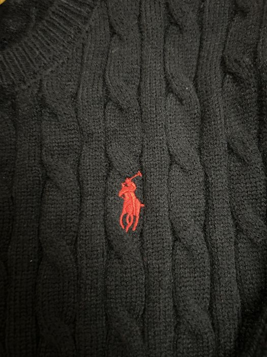 Pulover Polo Ralph Lauren – cable knit (negru)