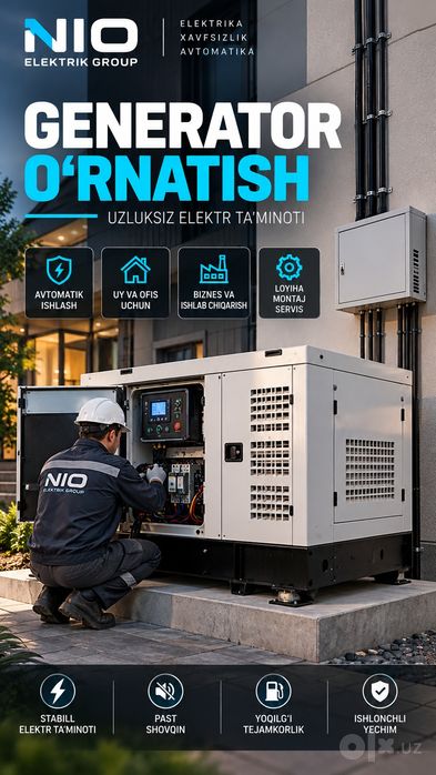 Generator oʻrnatish 10kw 600kw