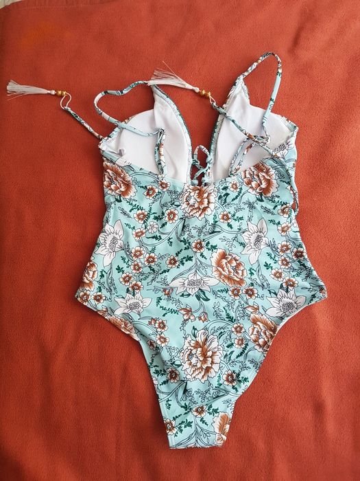 Costum de baie intreg, albastru turquise