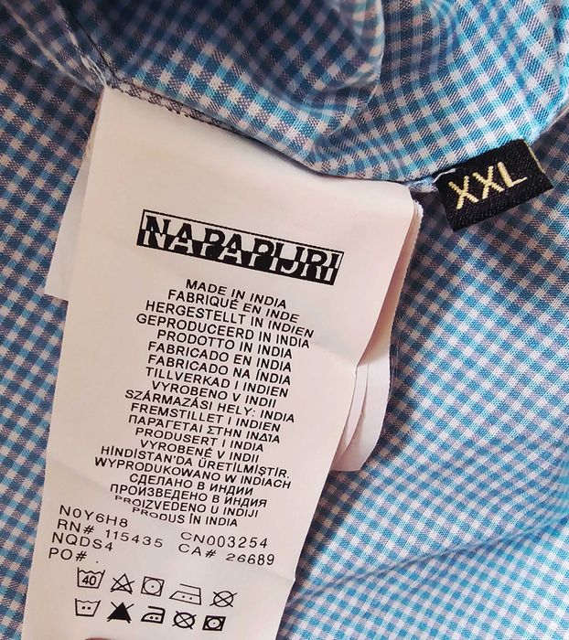 Cămașă Napapijri Regular Fit în Carouri Albastru/Alb – Mărimea XXL