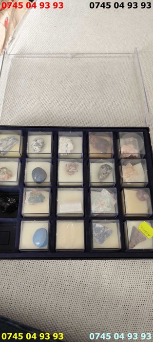 pietre semipretioase 15 buc colectia Deagostini cu cutie