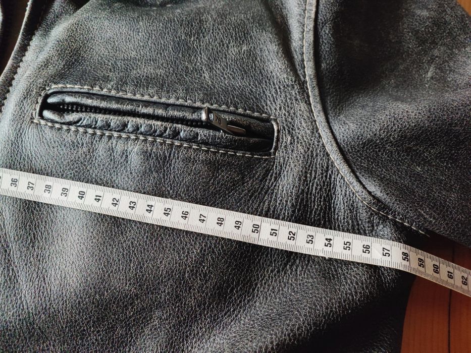 Винтидж Мъжко кожено яке Cafe Racer Rogue Leather  by  Reilly Olmes Xl