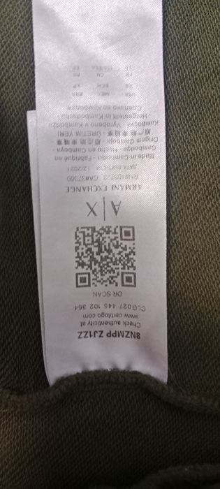 Продам кофту армани оригинал xs размер