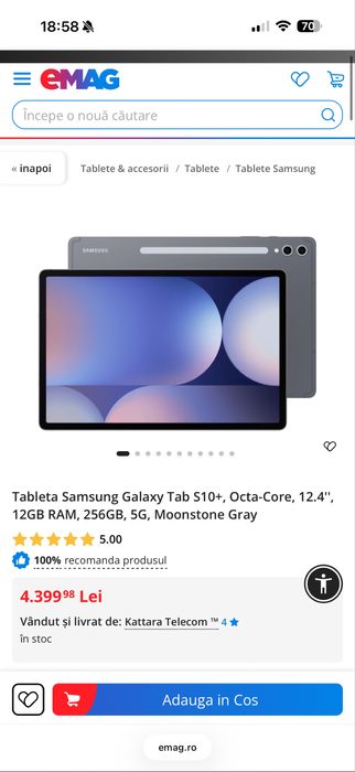 Samsung Galaxy Tab S10+ 5G (12RAM,256SSD)