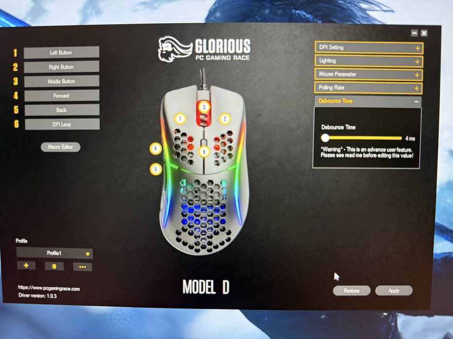 Мышь GLORIOUS Model D- Matte