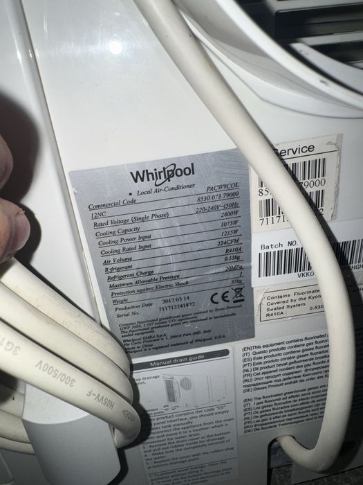 Whirlpool PACW9COL