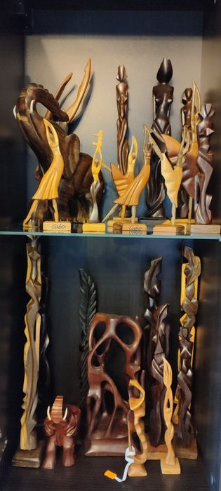 Ръчно изработени кубински статуетки слонове, балерини жена фигури