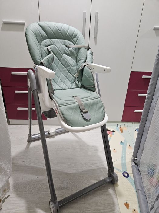 Столче за хранене Lorelli - Party, Iceberg Green Leathet