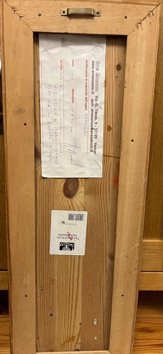 ВИНТИДЖ картина Макове Ере Монако акрил дърво 20x60 см