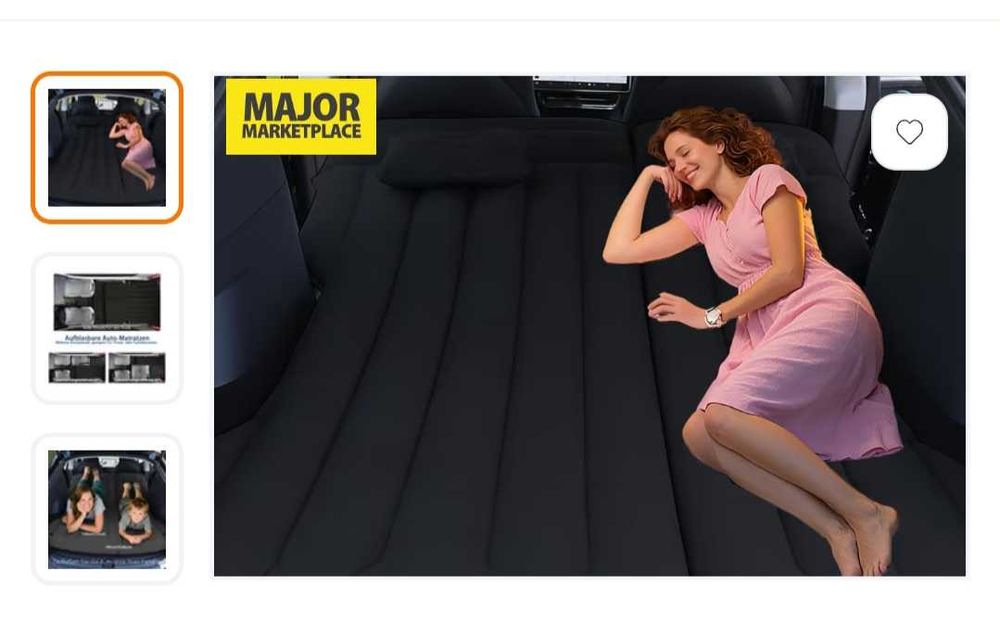 Надуваем матрак за джип,пикап,палатка