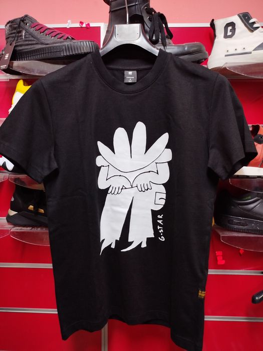 Оригинална НОВА тениска G-Star Raw Boots S , M мъжка черна