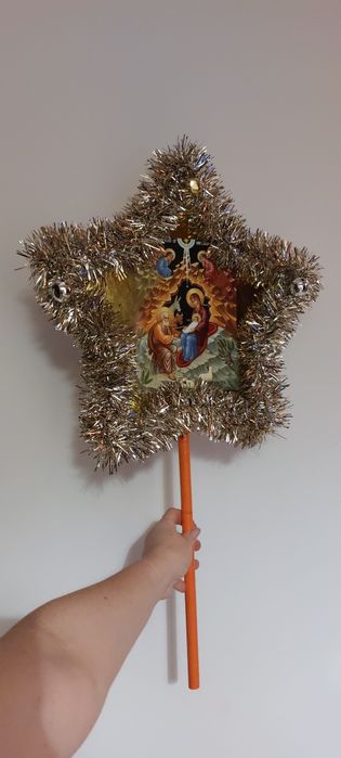 Stea de colindat cu 3 clopoței