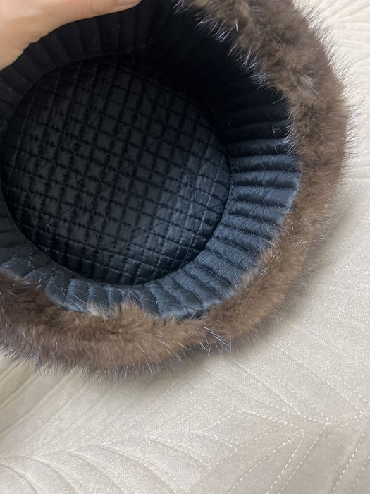 Норковая шапка-ушанка