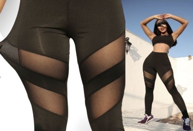 Дамски клин DiagonalStripes, черен М размер