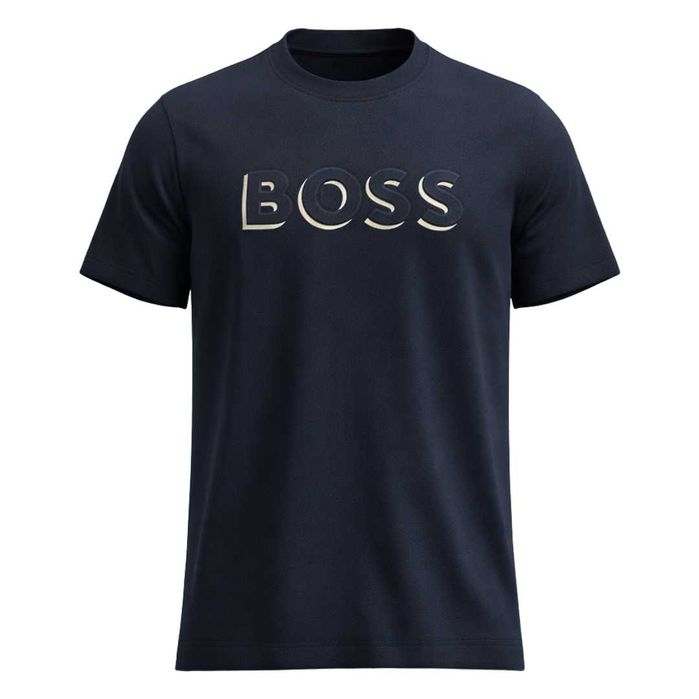 Мъжка Оригинална Тениска - Boss - Тъмносин Цвят