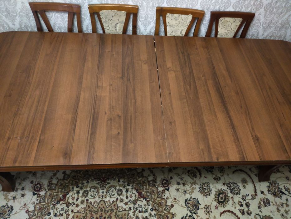 Продам стол с 10шт стульями. 3м—110 см