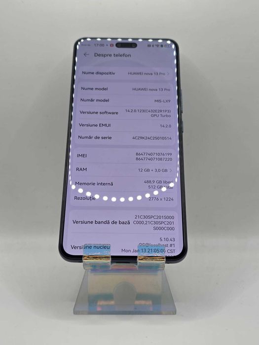 Huawei Nova 13 Pro, MEM 512GB, RAM 12GB, Amanet Doamna Ghica Cod:77008
