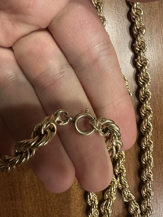 Златен синджир ланец 18 карата маркиран перфектен злато накит италианс