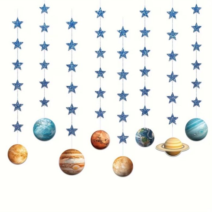 Парти украса за  втори рожден ден - космос ; Two the moon and back