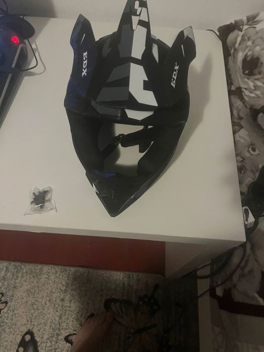 Casca off-road +ochelari  EDX 59-60 cm