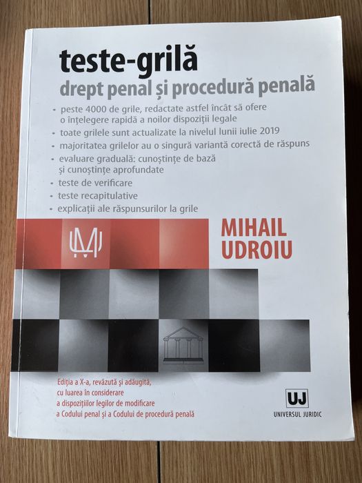 Teste-grila drept penal Mihail Udroiu editia a X-a