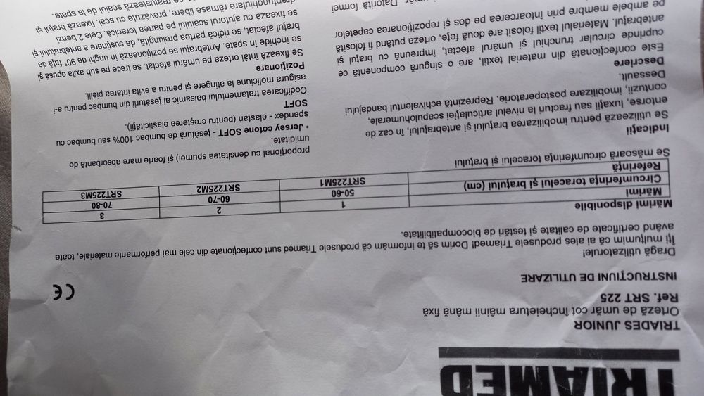 Orteza brat universala clavicula