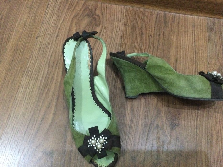 Туфли замшевые бежевые