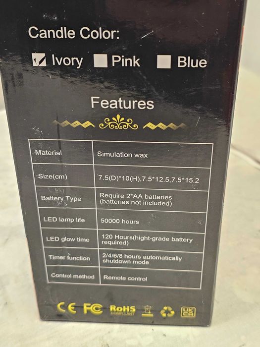 Pachet set 3 lumanari pe LED cu telecomanda