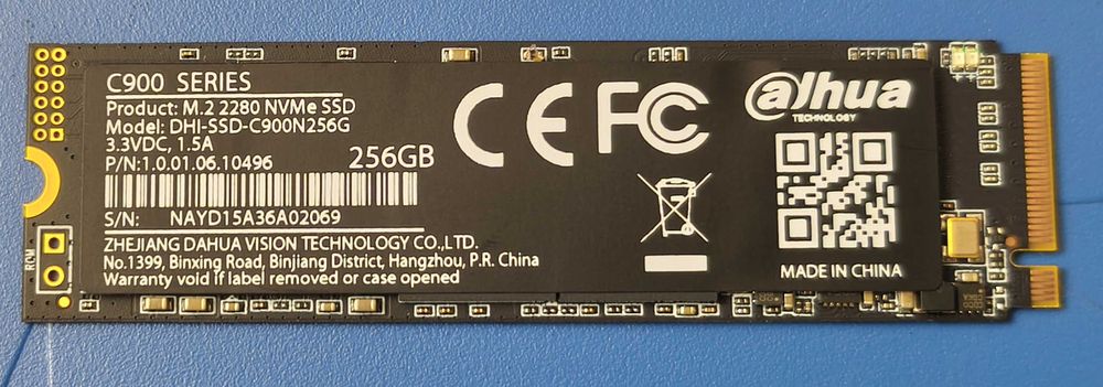 Dahua SSD 256Gb C900 M.2 NVMe PCI-E Gen 3x4 (DHI-SSD-C900N256G)