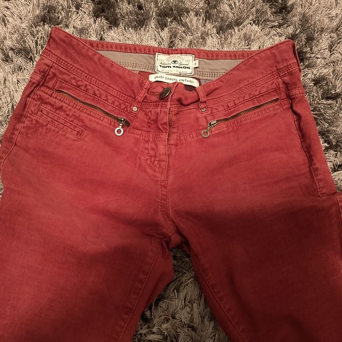Jeans tip reiat Tom Tailor, roșii, mărimea 36
