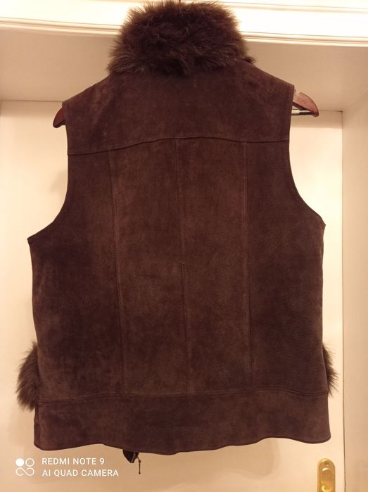 Кожено яке от естествена кожа и елек с косъм