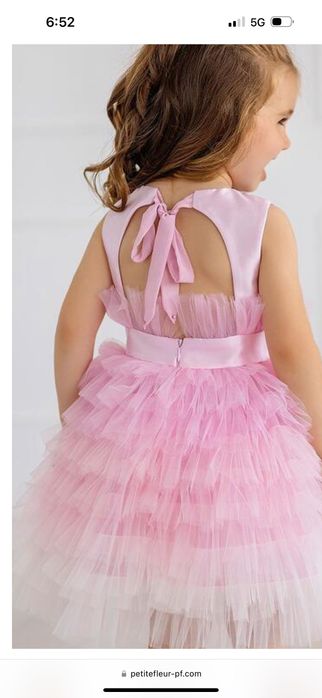 Рокля Petite Fleuer с камъни сваровски 7-8 г