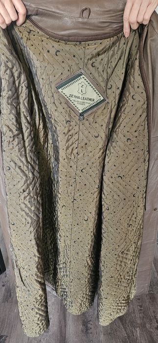 Дамско дълго  палто от естествена кожа