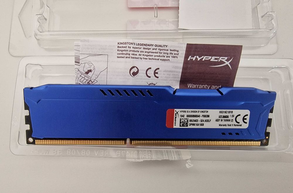 Memorie HyperX FURY Blue 8GB, DDR3, 1600MHz, CL10, 1.5V
