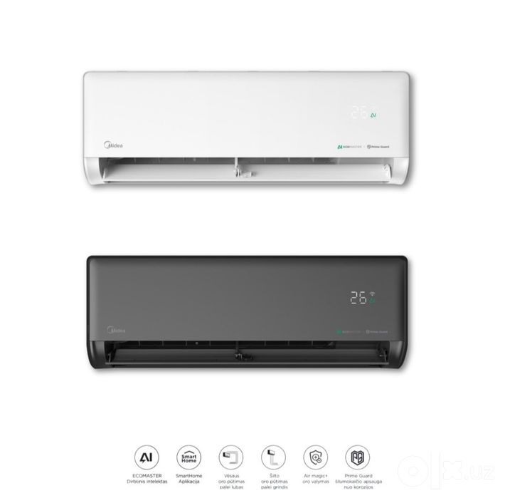 Кондиционер midea Naomi PRO AI 09|12|18|24 INVERTER QUATTRO LOW VOLTAG