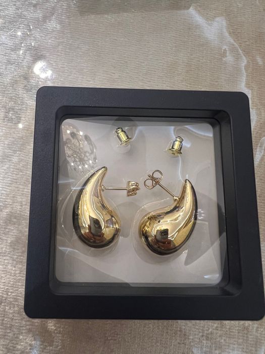 Серьги КАПЛИ Large Drop Earrings BOTTEGA VENETA 1:1 с оригиналом