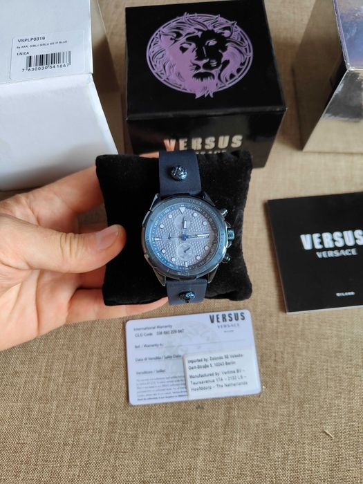 Ceas VERSUS VERSACE Chronograph VSPLP0319 Navy/Navy-produs nou