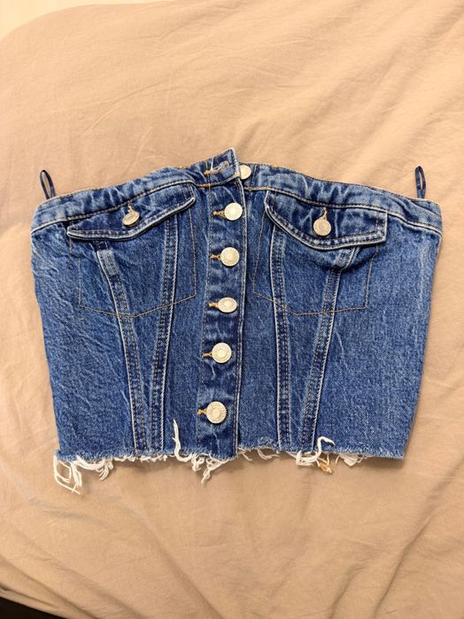 Zara дънково бюстие  размер М