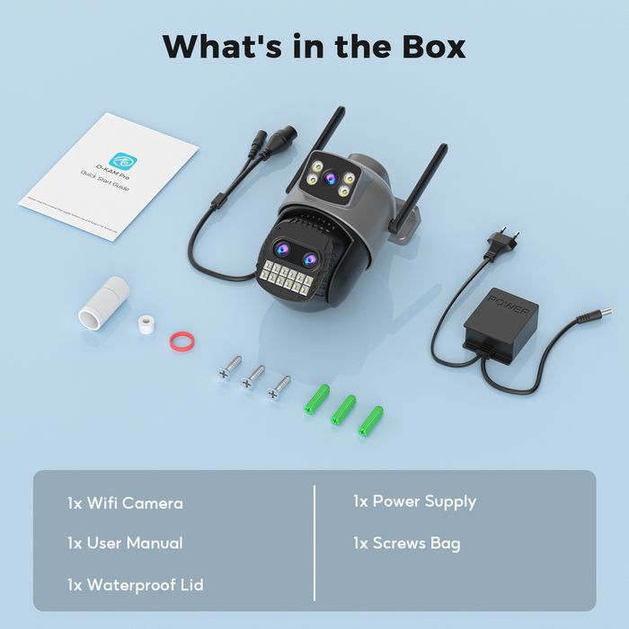 Camera supraveghere 10-15 MPx, duala, rotire 360, noua