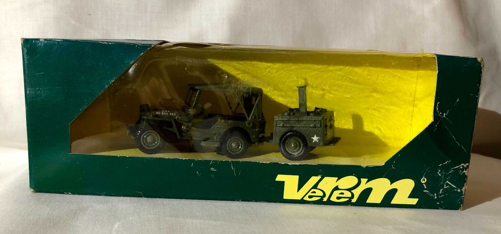 Macheta militara Verem Jeep cu cantina USA 1940 scara 1 43