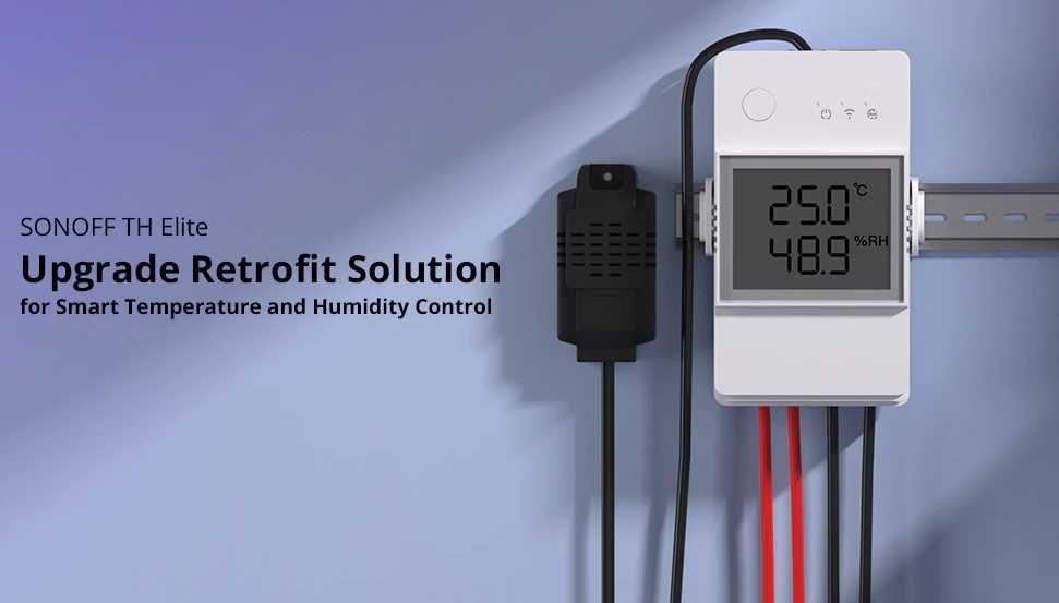 Sonoff TH Elite 20А WiFi смарт термостат с опция за датчици Ewelink