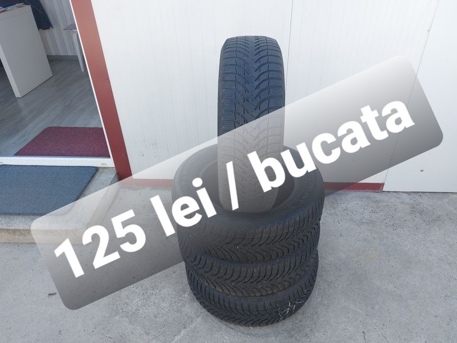 125 lei bucata! Set anvelope M+S/IARNA 205 60 16 Michelin